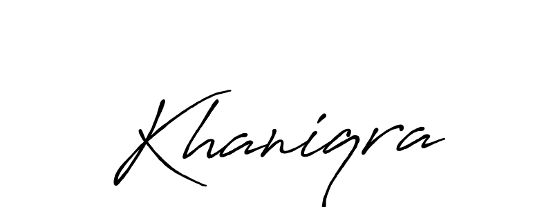 if you are searching for the best signature style for your name Khaniqra. so please give up your signature search. here we have designed multiple signature styles  using Antro_Vectra_Bolder. Khaniqra signature style 7 images and pictures png