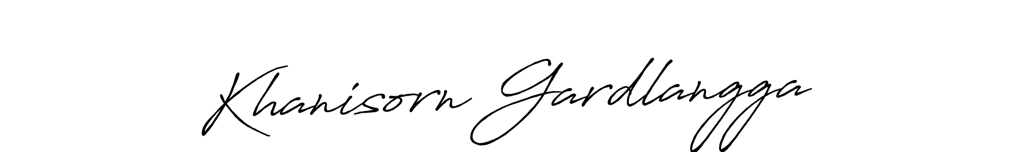 Use a signature maker to create a handwritten signature online. With this signature software, you can design (Antro_Vectra_Bolder) your own signature for name Khanisorn Gardlangga. Khanisorn Gardlangga signature style 7 images and pictures png