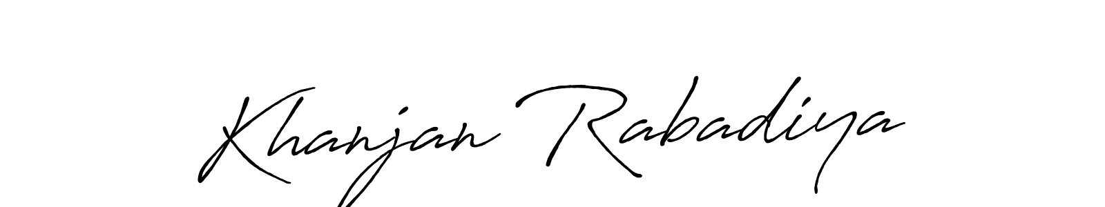 Once you've used our free online signature maker to create your best signature Antro_Vectra_Bolder style, it's time to enjoy all of the benefits that Khanjan Rabadiya name signing documents. Khanjan Rabadiya signature style 7 images and pictures png