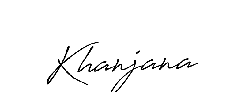 How to make Khanjana signature? Antro_Vectra_Bolder is a professional autograph style. Create handwritten signature for Khanjana name. Khanjana signature style 7 images and pictures png