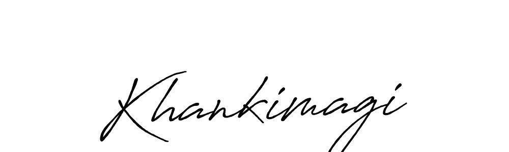 Similarly Antro_Vectra_Bolder is the best handwritten signature design. Signature creator online .You can use it as an online autograph creator for name Khankimagi. Khankimagi signature style 7 images and pictures png