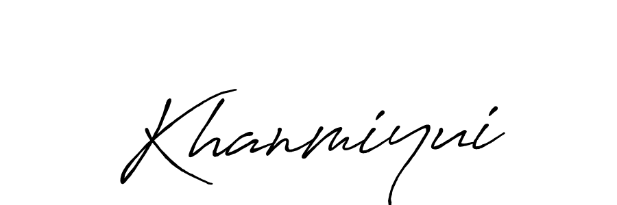 Also we have Khanmiyui name is the best signature style. Create professional handwritten signature collection using Antro_Vectra_Bolder autograph style. Khanmiyui signature style 7 images and pictures png