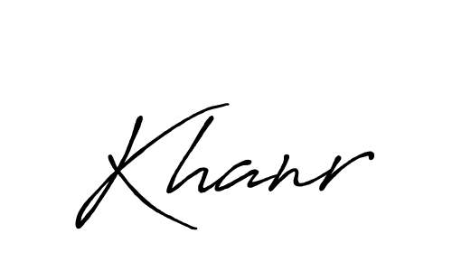 Use a signature maker to create a handwritten signature online. With this signature software, you can design (Antro_Vectra_Bolder) your own signature for name Khanr. Khanr signature style 7 images and pictures png