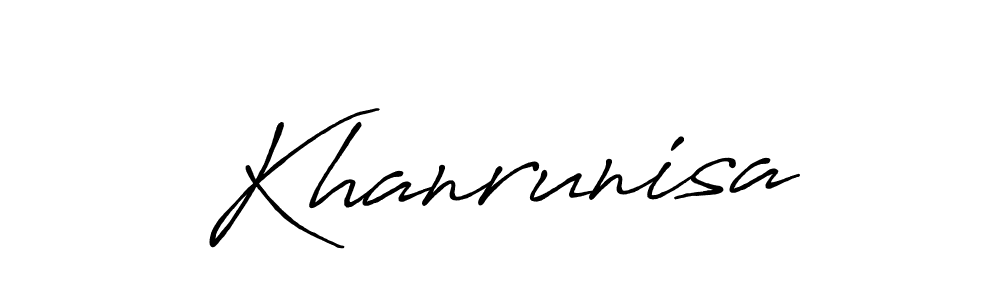 Antro_Vectra_Bolder is a professional signature style that is perfect for those who want to add a touch of class to their signature. It is also a great choice for those who want to make their signature more unique. Get Khanrunisa name to fancy signature for free. Khanrunisa signature style 7 images and pictures png
