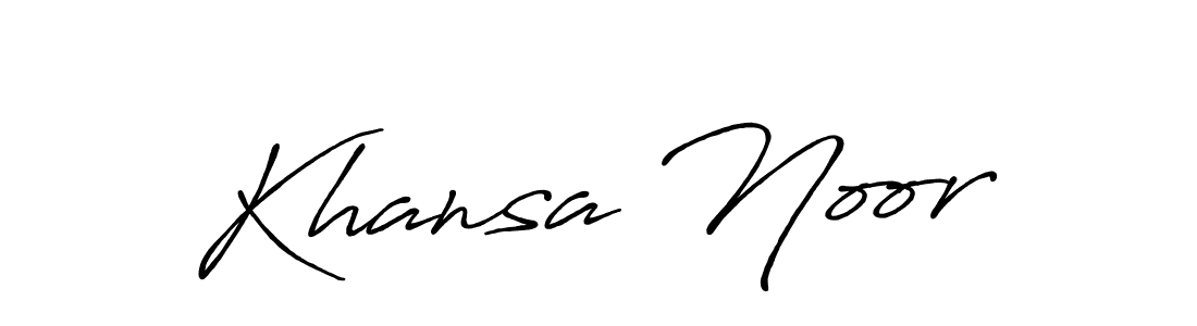 This is the best signature style for the Khansa Noor name. Also you like these signature font (Antro_Vectra_Bolder). Mix name signature. Khansa Noor signature style 7 images and pictures png