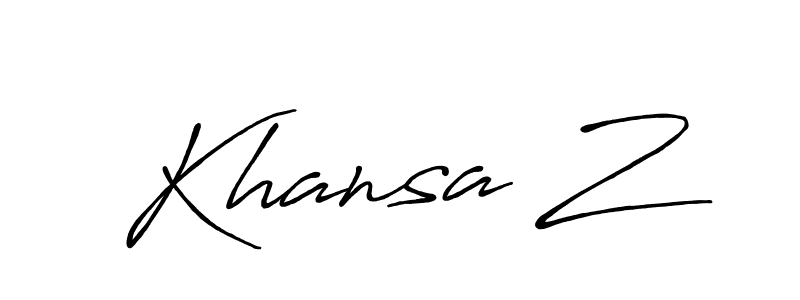 See photos of Khansa Z official signature by Spectra . Check more albums & portfolios. Read reviews & check more about Antro_Vectra_Bolder font. Khansa Z signature style 7 images and pictures png