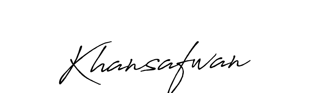 You should practise on your own different ways (Antro_Vectra_Bolder) to write your name (Khansafwan) in signature. don't let someone else do it for you. Khansafwan signature style 7 images and pictures png