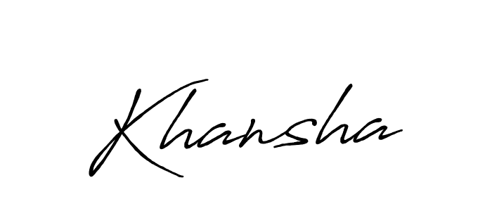 Once you've used our free online signature maker to create your best signature Antro_Vectra_Bolder style, it's time to enjoy all of the benefits that Khansha name signing documents. Khansha signature style 7 images and pictures png