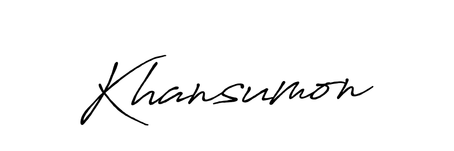 Make a short Khansumon signature style. Manage your documents anywhere anytime using Antro_Vectra_Bolder. Create and add eSignatures, submit forms, share and send files easily. Khansumon signature style 7 images and pictures png