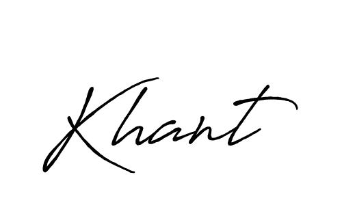 Create a beautiful signature design for name Khant. With this signature (Antro_Vectra_Bolder) fonts, you can make a handwritten signature for free. Khant signature style 7 images and pictures png