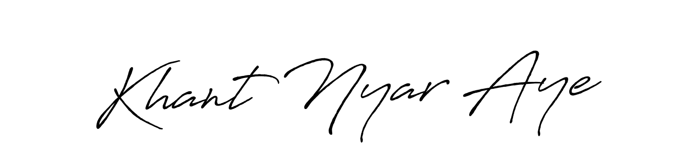 Design your own signature with our free online signature maker. With this signature software, you can create a handwritten (Antro_Vectra_Bolder) signature for name Khant Nyar Aye. Khant Nyar Aye signature style 7 images and pictures png