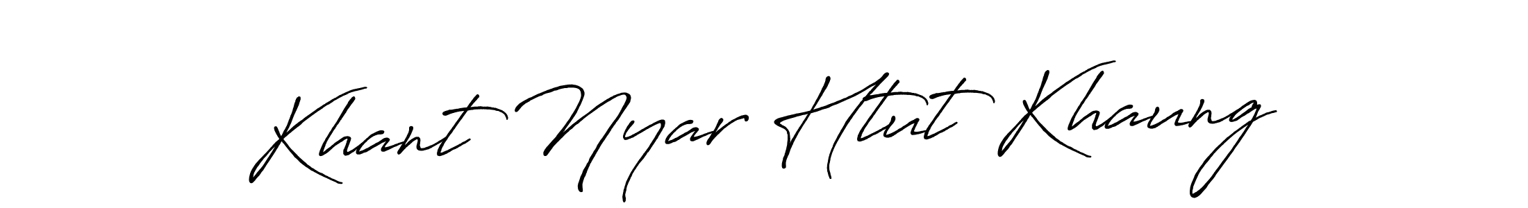 Design your own signature with our free online signature maker. With this signature software, you can create a handwritten (Antro_Vectra_Bolder) signature for name Khant Nyar Htut Khaung. Khant Nyar Htut Khaung signature style 7 images and pictures png