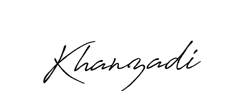 Make a beautiful signature design for name Khanzadi. Use this online signature maker to create a handwritten signature for free. Khanzadi signature style 7 images and pictures png