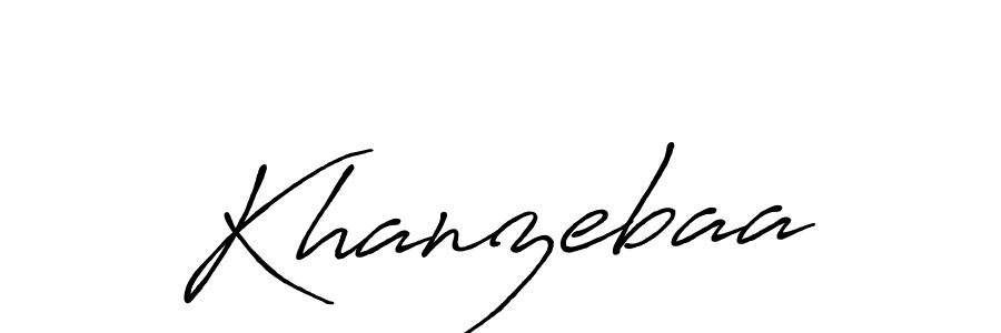 Design your own signature with our free online signature maker. With this signature software, you can create a handwritten (Antro_Vectra_Bolder) signature for name Khanzebaa. Khanzebaa signature style 7 images and pictures png