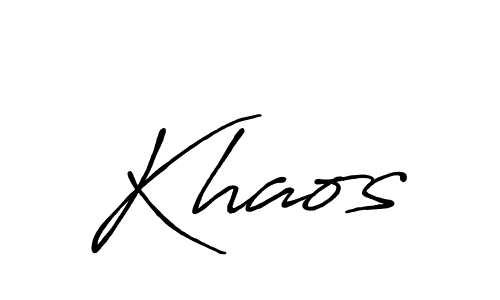 Khaos stylish signature style. Best Handwritten Sign (Antro_Vectra_Bolder) for my name. Handwritten Signature Collection Ideas for my name Khaos. Khaos signature style 7 images and pictures png