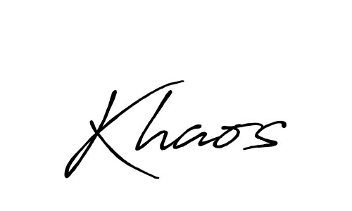 Create a beautiful signature design for name Khaos. With this signature (Antro_Vectra_Bolder) fonts, you can make a handwritten signature for free. Khaos signature style 7 images and pictures png