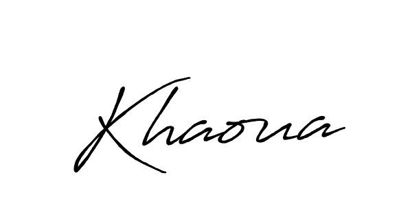 Also we have Khaoua name is the best signature style. Create professional handwritten signature collection using Antro_Vectra_Bolder autograph style. Khaoua signature style 7 images and pictures png