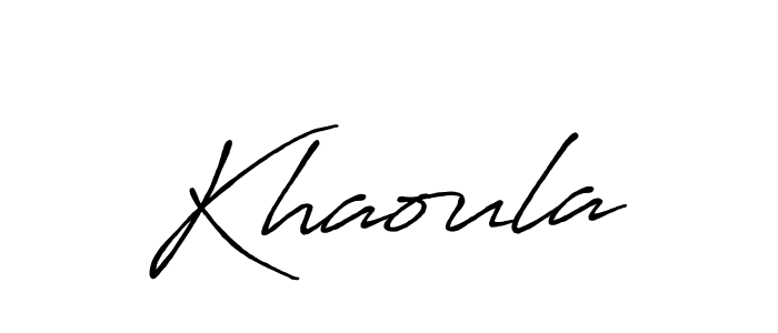 Make a beautiful signature design for name Khaoula. Use this online signature maker to create a handwritten signature for free. Khaoula signature style 7 images and pictures png