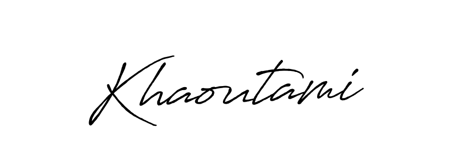 You can use this online signature creator to create a handwritten signature for the name Khaoutami. This is the best online autograph maker. Khaoutami signature style 7 images and pictures png