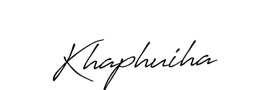 Use a signature maker to create a handwritten signature online. With this signature software, you can design (Antro_Vectra_Bolder) your own signature for name Khaphuiha. Khaphuiha signature style 7 images and pictures png