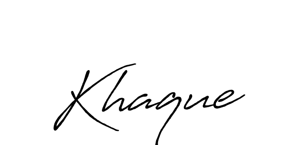 if you are searching for the best signature style for your name Khaque. so please give up your signature search. here we have designed multiple signature styles  using Antro_Vectra_Bolder. Khaque signature style 7 images and pictures png