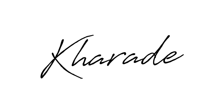 Make a beautiful signature design for name Kharade. With this signature (Antro_Vectra_Bolder) style, you can create a handwritten signature for free. Kharade signature style 7 images and pictures png