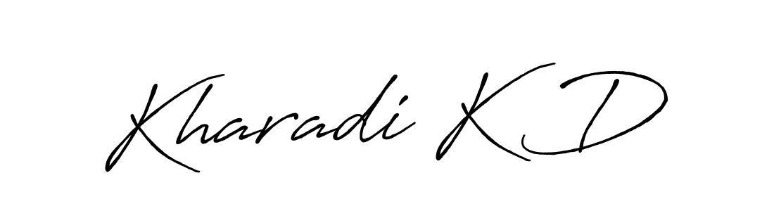 Design your own signature with our free online signature maker. With this signature software, you can create a handwritten (Antro_Vectra_Bolder) signature for name Kharadi K D. Kharadi K D signature style 7 images and pictures png