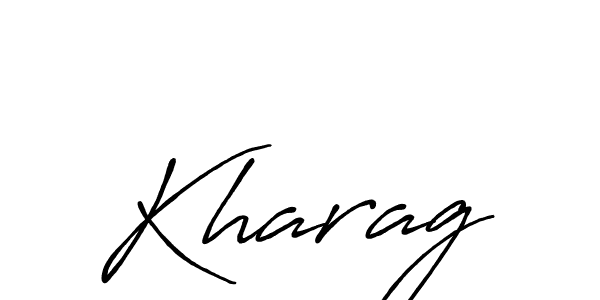 How to make Kharag signature? Antro_Vectra_Bolder is a professional autograph style. Create handwritten signature for Kharag name. Kharag signature style 7 images and pictures png