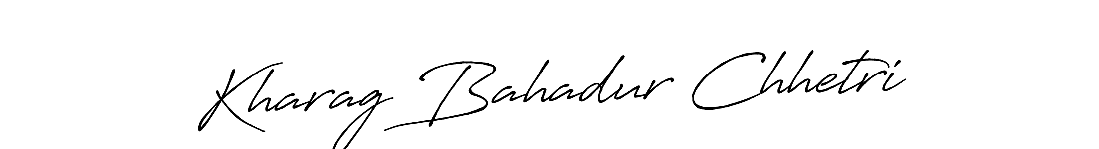 Also we have Kharag Bahadur Chhetri name is the best signature style. Create professional handwritten signature collection using Antro_Vectra_Bolder autograph style. Kharag Bahadur Chhetri signature style 7 images and pictures png