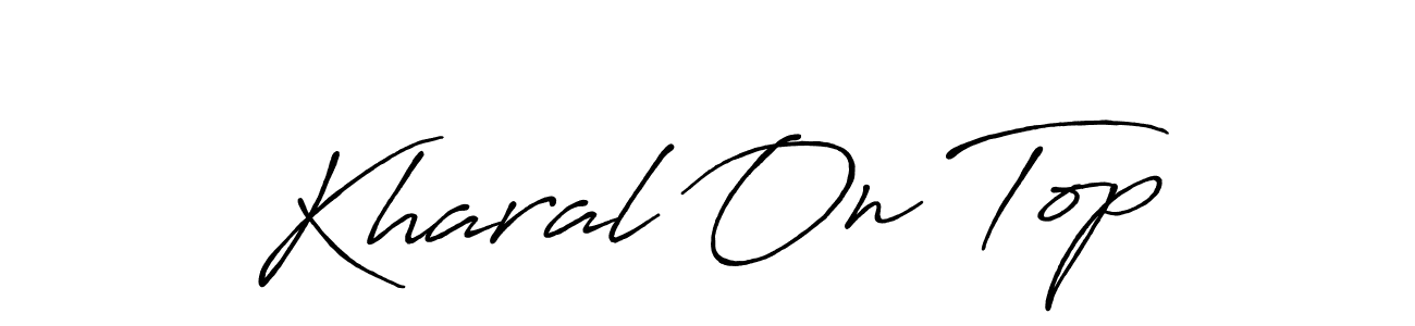 Make a beautiful signature design for name Kharal On Top. Use this online signature maker to create a handwritten signature for free. Kharal On Top signature style 7 images and pictures png