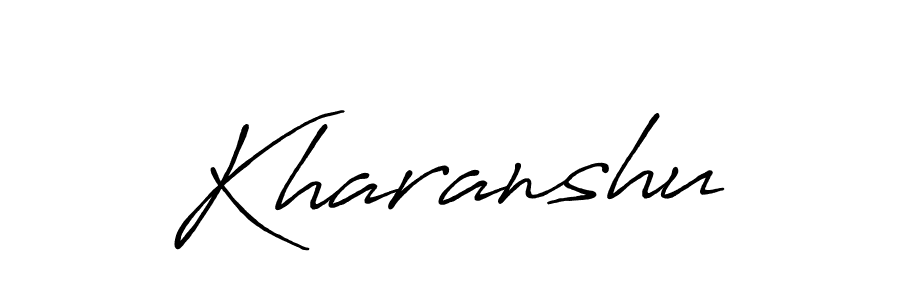 Also we have Kharanshu name is the best signature style. Create professional handwritten signature collection using Antro_Vectra_Bolder autograph style. Kharanshu signature style 7 images and pictures png