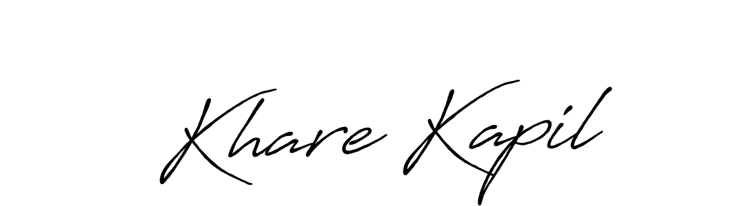 Similarly Antro_Vectra_Bolder is the best handwritten signature design. Signature creator online .You can use it as an online autograph creator for name Khare Kapil. Khare Kapil signature style 7 images and pictures png