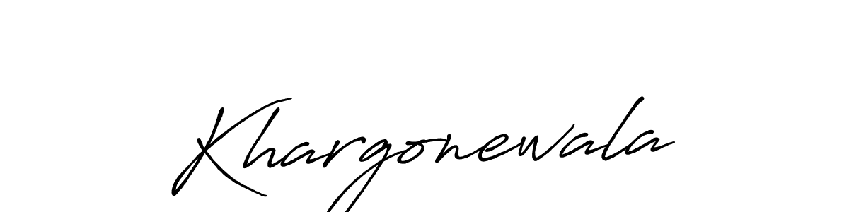 Make a beautiful signature design for name Khargonewala. With this signature (Antro_Vectra_Bolder) style, you can create a handwritten signature for free. Khargonewala signature style 7 images and pictures png