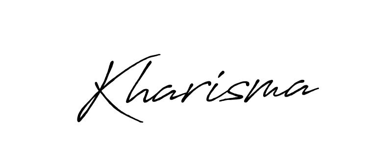 How to make Kharisma name signature. Use Antro_Vectra_Bolder style for creating short signs online. This is the latest handwritten sign. Kharisma signature style 7 images and pictures png