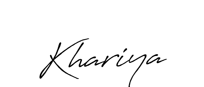 Design your own signature with our free online signature maker. With this signature software, you can create a handwritten (Antro_Vectra_Bolder) signature for name Khariya. Khariya signature style 7 images and pictures png