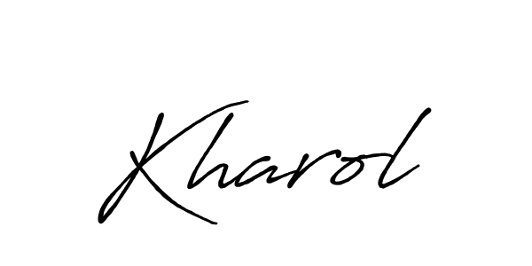 Create a beautiful signature design for name Kharol. With this signature (Antro_Vectra_Bolder) fonts, you can make a handwritten signature for free. Kharol signature style 7 images and pictures png