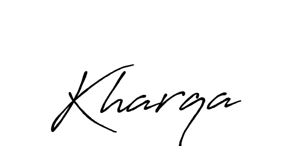 Use a signature maker to create a handwritten signature online. With this signature software, you can design (Antro_Vectra_Bolder) your own signature for name Kharqa. Kharqa signature style 7 images and pictures png