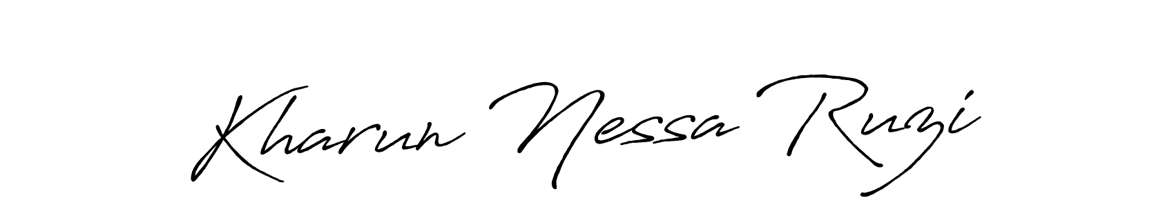 Here are the top 10 professional signature styles for the name Kharun Nessa Ruzi. These are the best autograph styles you can use for your name. Kharun Nessa Ruzi signature style 7 images and pictures png