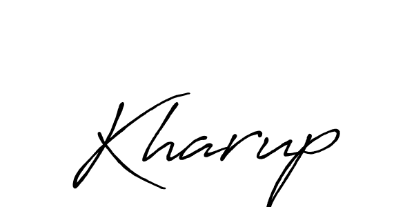 The best way (Antro_Vectra_Bolder) to make a short signature is to pick only two or three words in your name. The name Kharup include a total of six letters. For converting this name. Kharup signature style 7 images and pictures png