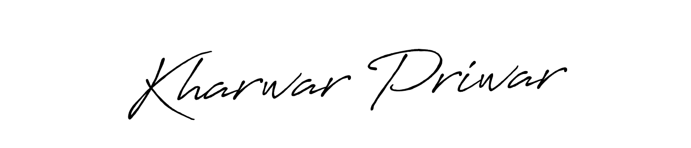 Kharwar Priwar stylish signature style. Best Handwritten Sign (Antro_Vectra_Bolder) for my name. Handwritten Signature Collection Ideas for my name Kharwar Priwar. Kharwar Priwar signature style 7 images and pictures png