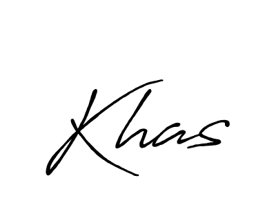 Design your own signature with our free online signature maker. With this signature software, you can create a handwritten (Antro_Vectra_Bolder) signature for name Khas. Khas signature style 7 images and pictures png