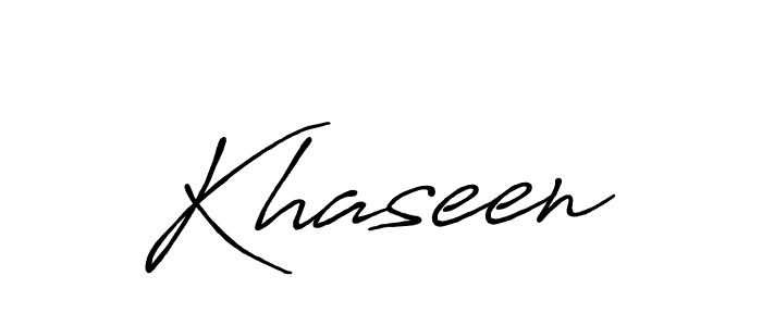 Create a beautiful signature design for name Khaseen. With this signature (Antro_Vectra_Bolder) fonts, you can make a handwritten signature for free. Khaseen signature style 7 images and pictures png