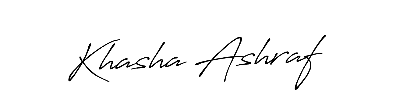 How to make Khasha Ashraf name signature. Use Antro_Vectra_Bolder style for creating short signs online. This is the latest handwritten sign. Khasha Ashraf signature style 7 images and pictures png