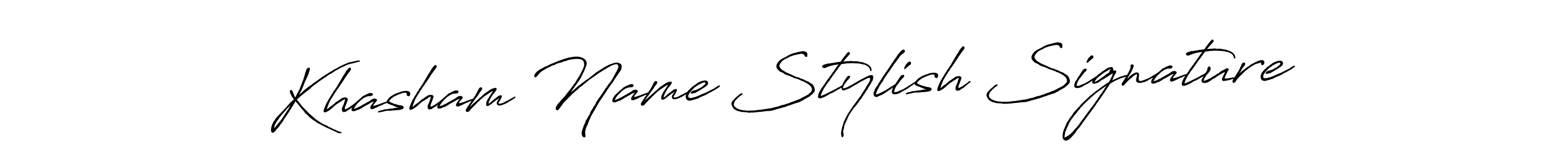 Create a beautiful signature design for name Khasham Name Stylish Signature. With this signature (Antro_Vectra_Bolder) fonts, you can make a handwritten signature for free. Khasham Name Stylish Signature signature style 7 images and pictures png