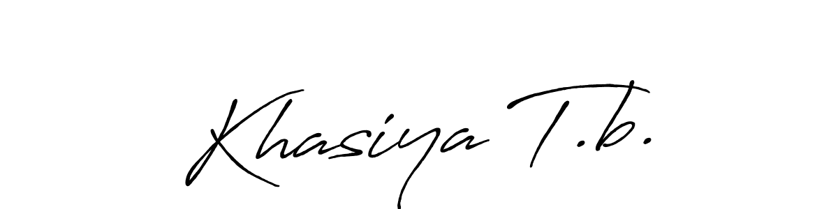 Make a beautiful signature design for name Khasiya T.b.. Use this online signature maker to create a handwritten signature for free. Khasiya T.b. signature style 7 images and pictures png