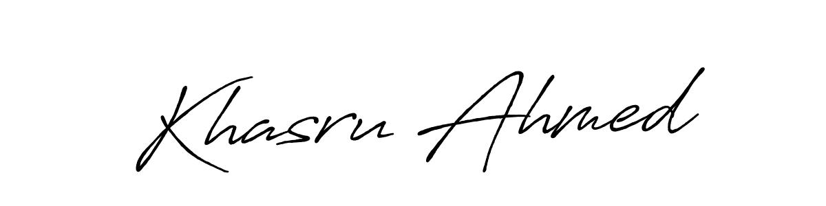 It looks lik you need a new signature style for name Khasru Ahmed. Design unique handwritten (Antro_Vectra_Bolder) signature with our free signature maker in just a few clicks. Khasru Ahmed signature style 7 images and pictures png