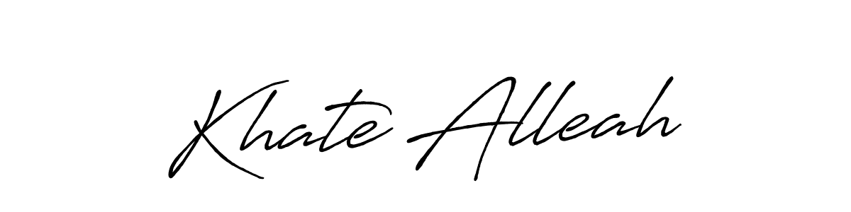 Khate Alleah stylish signature style. Best Handwritten Sign (Antro_Vectra_Bolder) for my name. Handwritten Signature Collection Ideas for my name Khate Alleah. Khate Alleah signature style 7 images and pictures png