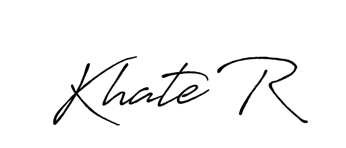 Also You can easily find your signature by using the search form. We will create Khate R name handwritten signature images for you free of cost using Antro_Vectra_Bolder sign style. Khate R signature style 7 images and pictures png