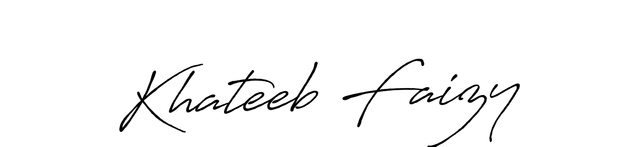 How to make Khateeb Faizy signature? Antro_Vectra_Bolder is a professional autograph style. Create handwritten signature for Khateeb Faizy name. Khateeb Faizy signature style 7 images and pictures png
