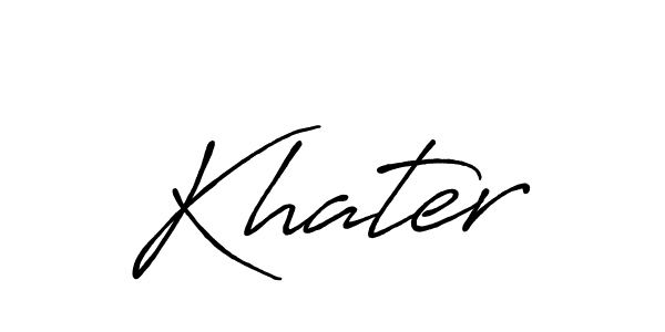 if you are searching for the best signature style for your name Khater. so please give up your signature search. here we have designed multiple signature styles  using Antro_Vectra_Bolder. Khater signature style 7 images and pictures png